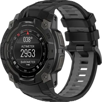 VSECHNONAMOBIL 107899 SPORTY Vyměnitelný silikonový řemínek Garmin Instinct 3 45mm BLACK GRAY