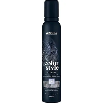 Barva na vlasy INDOLA Polopermanentni-barva-na-vlasy Color-Style-MoussePerleťově šedá 200 ml (1 555,00 Kč / 1 l)