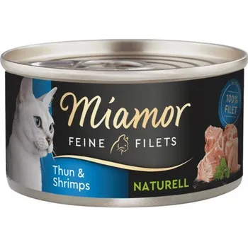 Krmivo pro kočku MIAMOR Feine Filets Naturell Tuna with shrimps - mokré krmivo pro kočky - 80g