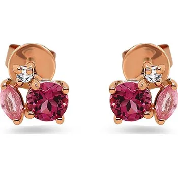Náušnice Náušnice s turmalínem a růžovým safírem Esther DIHU109R + dárkové balení LUXUS zdarma