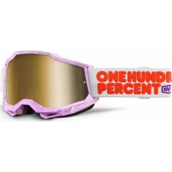 Motocyklové brýle ACCURI 2 100%- USA, brýle HUNDREDS - zlaté plexi