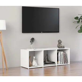 Televizní stolek vidaXL TV stolek 107 x 35 x 37 cm dřevotříska [805538] Barva: Bílá