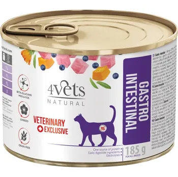 Krmivo pro kočku 4VETS Natural Gastro Intestinal Cat - vlhké krmivo pro kočky - 185 g