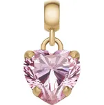 Daniel Wellington Pozlacený přívěsek s růžovým srdíčkem Charms DW00400430 + 2 měsíce na vrácení zboží