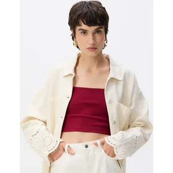 Dámské tričko Reserved - Krátký top na ramínkách - hnědá - WC380-83X - WC380-83X-L