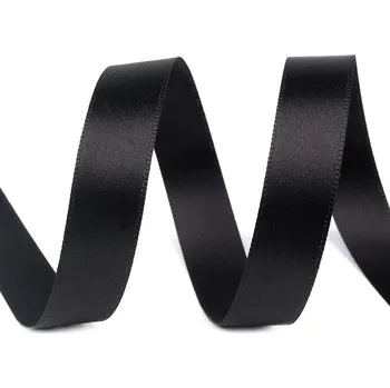 Stuha STUHA a. s. Dobruška Atlasová stuha 15 mm 103900 černá 5 m