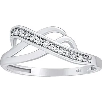 Prsten Zlatý prsten Mirel z bílého zlata s Brilliance Zirconia velikost obvod 54 mm FNNNR102RGWW-obvod 54 mm