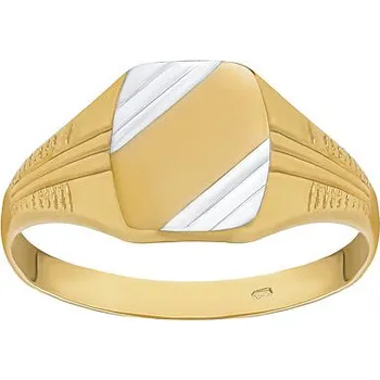 Prsten Zlatý pečetní prsten Valeron ze žlutého a bílého zlata velikost obvod 60 mm FNNNP200RGYW-obvod 60 mm