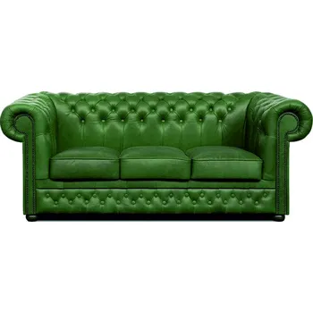 Pohovka Falco Pohovka Chesterfield Lord 3 kůže zelená
