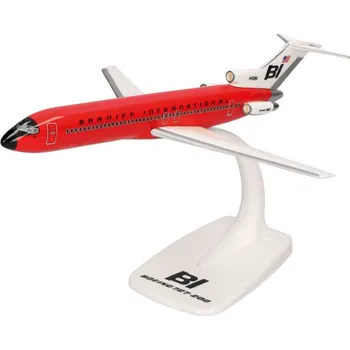 letadlo a vrtulník B727-200 Braniff Solid Red Herpa 614016