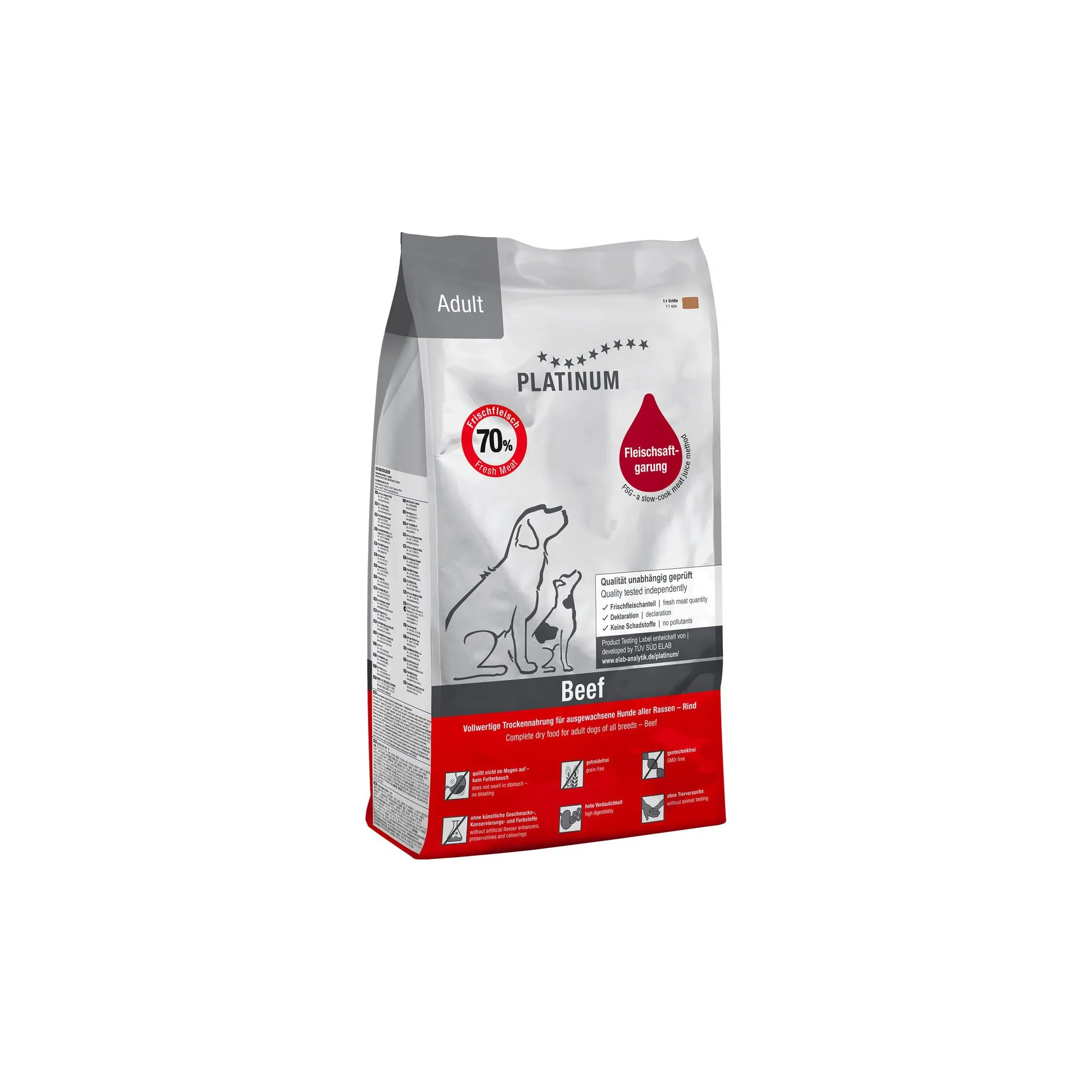 Fotografie 2 - Krmivo pro psa Platinum Natural Adult Beef/Potatoes 15 kg