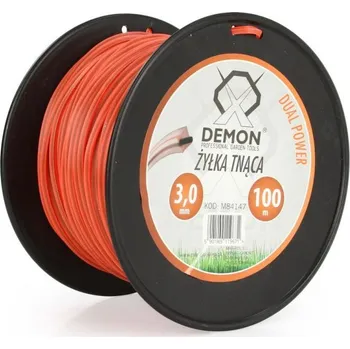 Příslušenství k zahradní technice Struna zesílená, čtvercový profil, 100m, 3mm DEMON, 100 m