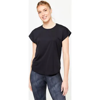 Pánské tričko DOMYOS Dámské fitness tričko M ČERNÁ