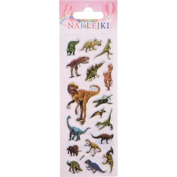 samolepka Nálepky Dinosauři puffy, 6,7x20,5cm
