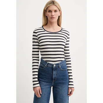 Pánské tričko Bavlněné tričko s dlouhým rukávem MUNTHE JOTE béžová barva, 247112924764 80X, vel. 34