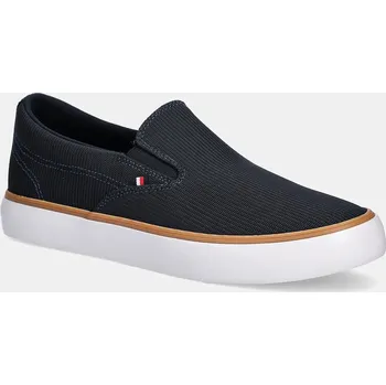 Pánské tenisky Tenisky Tommy Hilfiger TH HI VULC CORE LOW II SLIPON tmavomodrá barva, FM0FM05514 59X, EUR 45