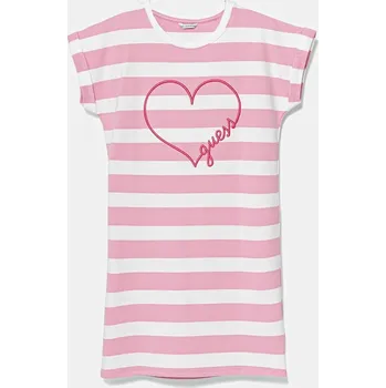 Dívčí šaty Dívčí šaty Guess růžová barva, mini, J5GK33 KBOR4 J5GK33.KBOR4.PPYA 30X, vel. 122-125