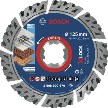 Řezný kotouč Diamantový řezný kotouč Bosch Professional TS Multi Multi Ø 125x22 mm, upnutí X-LOCK