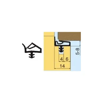 Těsnění do okna a dveří Těsnící profil L 3014 (hnědá / 160m)