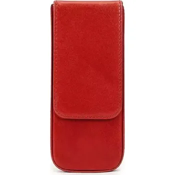 Diář Contacts® kožené pouzdro na tři propisky Červené