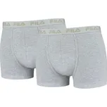 Pánské boxerky Fila MAN BOXERS 2 PACK XL Šedá