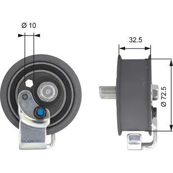 Napínací kladka, ozubený řemen GATES T43065