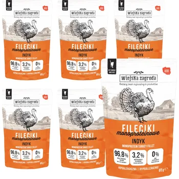 Krmivo pro kočku WIEJSKA ZAGRODA Monoproteinové filetky Krůta – mokré krmivo pro kočky – 6x85g