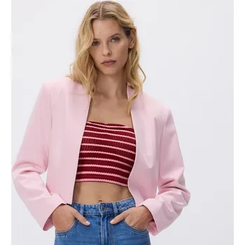 Reserved - Krátké sako - pastelově růžová - YS843-03X - YS843-03X-M