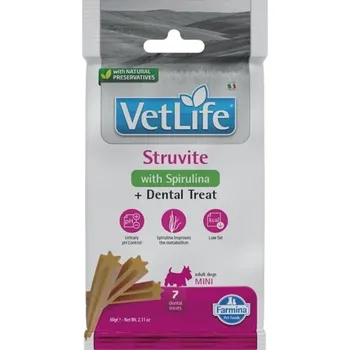 Krmivo pro psa Vet Life Dog Dental Snack Struvite Adult Mini 60 g