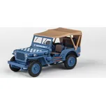 Cararama Ton Military Vehicle Blue With Sandy Soft Top 1:43