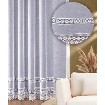 Záclona kusová Sabina výška 220cm, šíře 400cm bílá