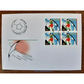 Poštovní známka Švýcarsko FDC 1959 4blok, juniorský fotbal r. 2006