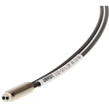 OMRON Snímač E32-D11L s optickým vláknem, difuzní, M6 hlavice, velká vzdálenost, standardní vlákno R25, kabel 2m E32 1322D