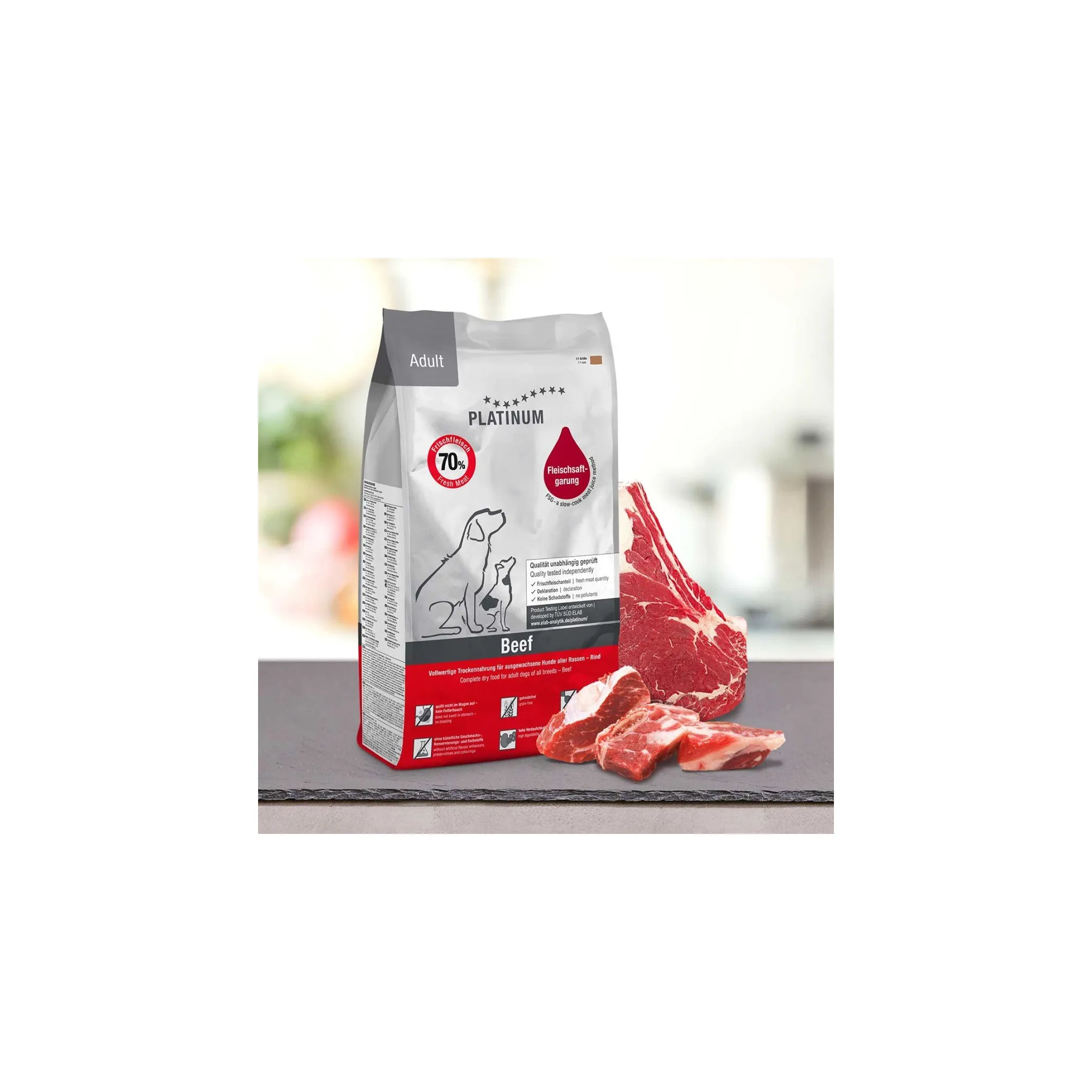 Fotografie 1 - Krmivo pro psa Platinum Natural Adult Beef/Potatoes 5 kg