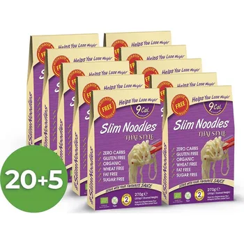 Výhodný balíček konjakových thajských nudlí Slim Pasta v nálevu 20+5 zdarma