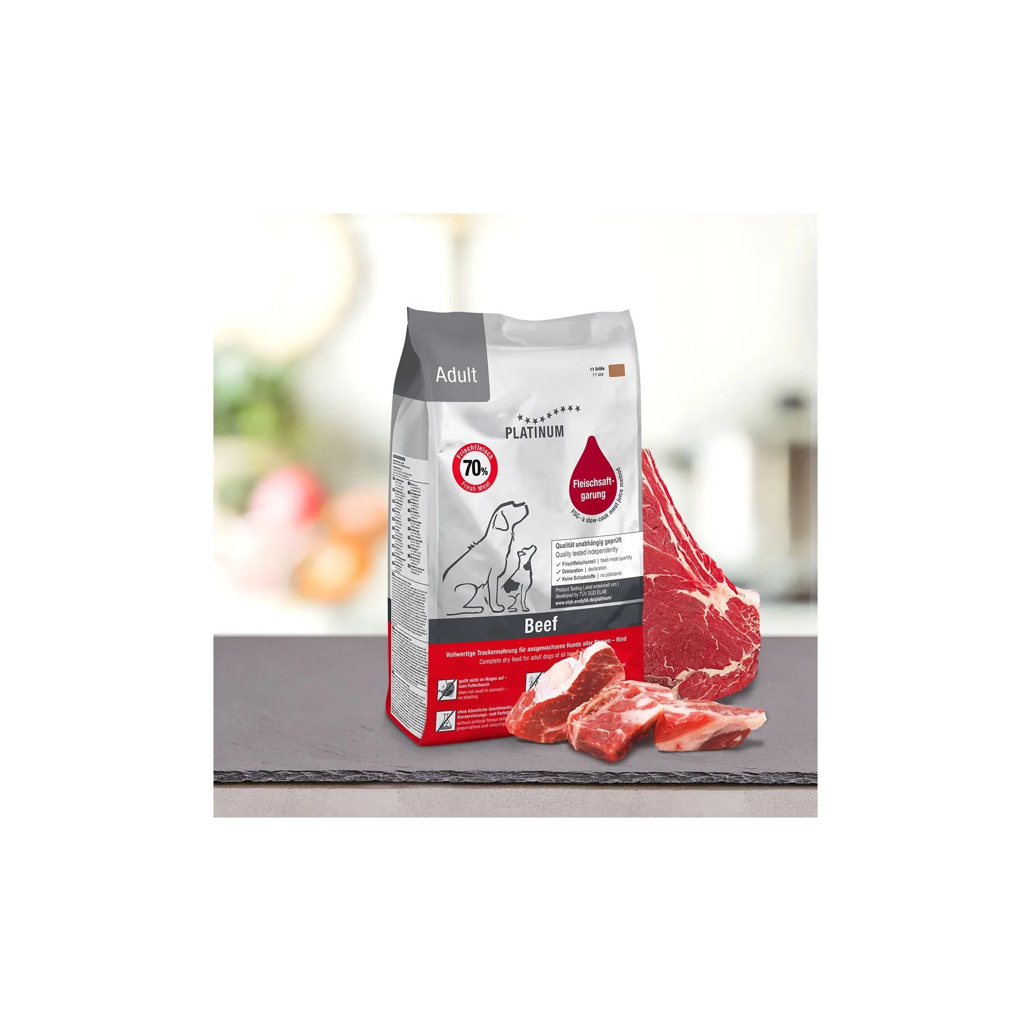 Fotografie 1 - Krmivo pro psa Platinum Natural Adult Beef/Potatoes 1,5 kg