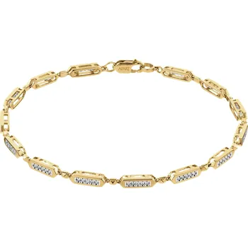 Náramek Zlatý náramek s diamanty - 18 cm - 0,28 ct - ryzost 585 - 157.245