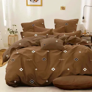 Povlečení Bavlněné povlečení Homa ROMEA BROWN 7-dílná sada 140x200 cm