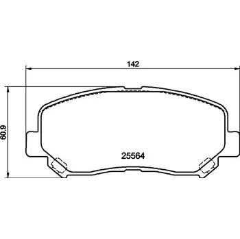 Brzdová destička Sada brzdových destiček, kotoučová brzda HELLA 8DB 355 021-981