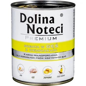 Pro psa DOLINA NOTECI Premium Rich in goose with potatoes - Mokré krmivo pro psy - 800 g