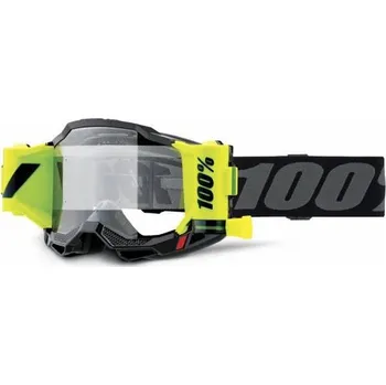 Motocyklové brýle ACCURI 2 100%- USA, brýle FORECAST ČERNÉ - čiré plexi