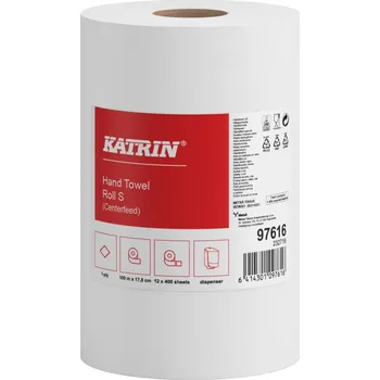 Papírový ručník Ručníky v roli Katrin S1, 1vrstvé, celulóza (97616), 12 x 100 m