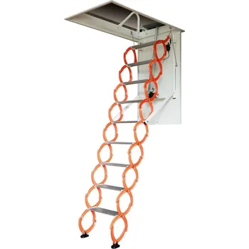 Půdní schody FISTAR Elektrické půdní schody výsuvné 3,4 m oranžové/ocelový rám