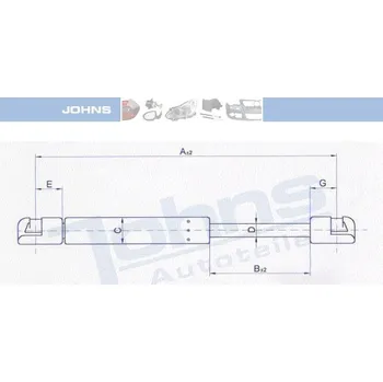 Příslušenství karosérie Pneumatická pružina / vzpěra zavazadlového prostoru AGB 2304ABD