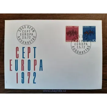 Poštovní známka Švýcarsko FDC 969/70 EUROPA, r. 1972