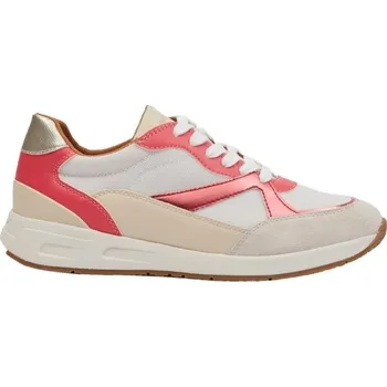 Dámské tenisky Dámské volnočasové boty Geox BULMYA 38 Bílá, Béžová, Růžová, Hnědá
