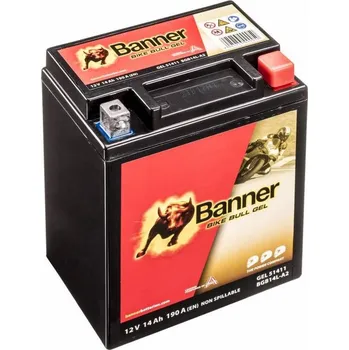 Motobaterie Baterie gelová 12V, YTX14AHL-BS/YB14L-A2, 14Ah, 190A, BANNER Bike Bull GEL 134x89x166