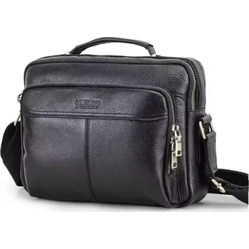 Contacts® pánská kožená taška Soto Černá 7L