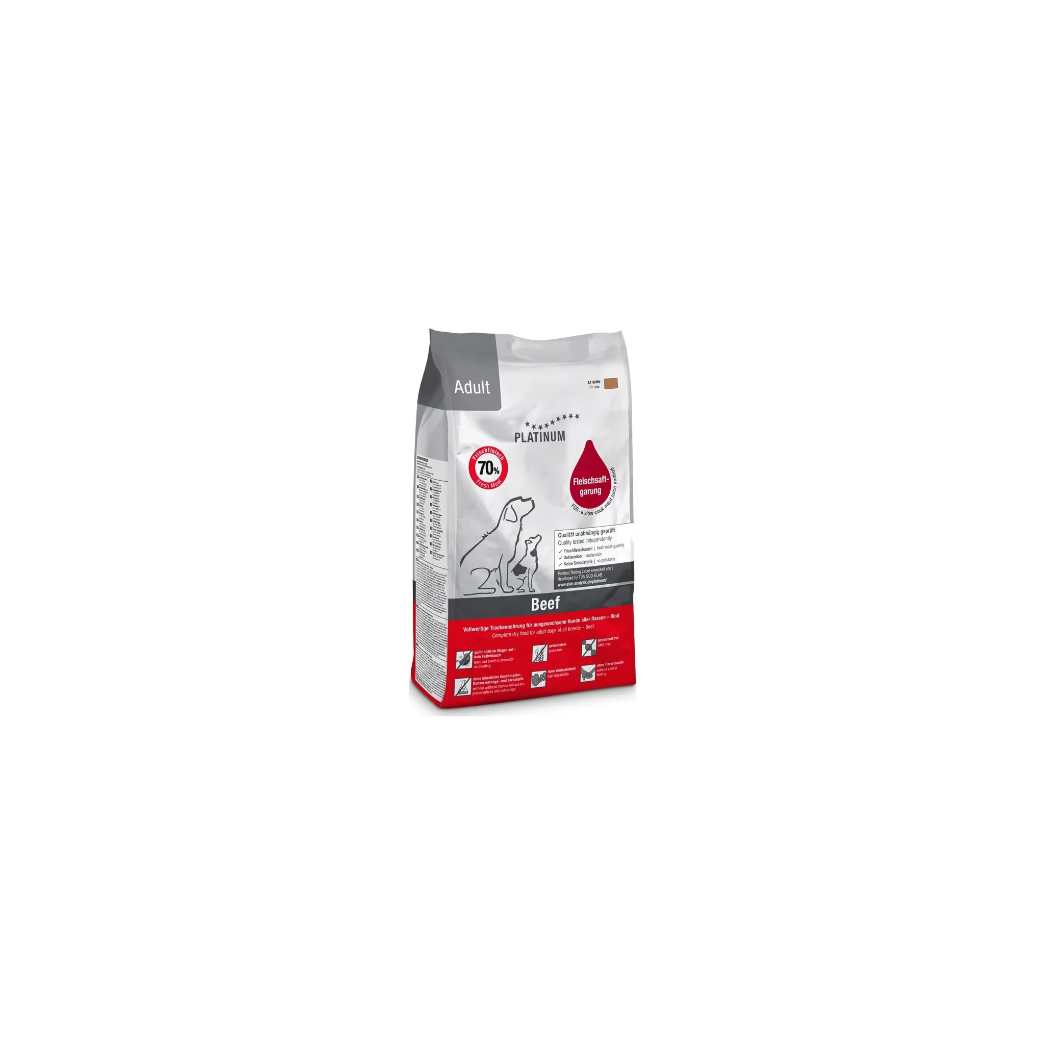 Fotografie 2 - Krmivo pro psa Platinum Natural Adult Beef/Potatoes 1,5 kg