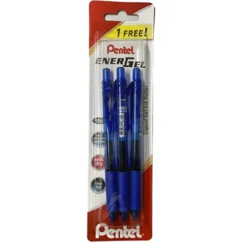 Gelové pero EnerGel Pentel 0,5 mm, modré - sada 3 ks